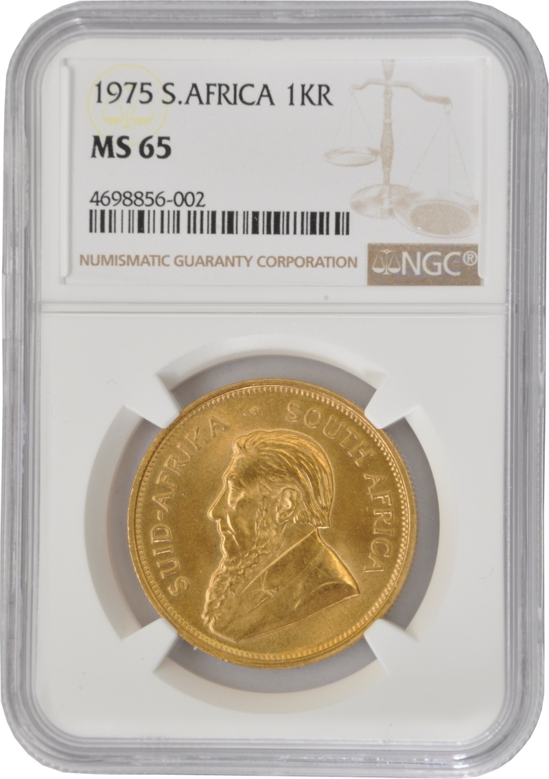 1975 Krugerrand Gold Coin 1oz NGC MS65