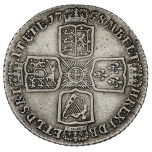 1758 George II Silver Shilling