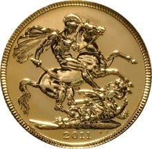2011 Gold Sovereign Coin Elizabeth II Fourth Head