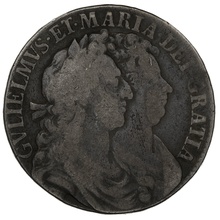 1689 William & Mary Silver Halfcrown