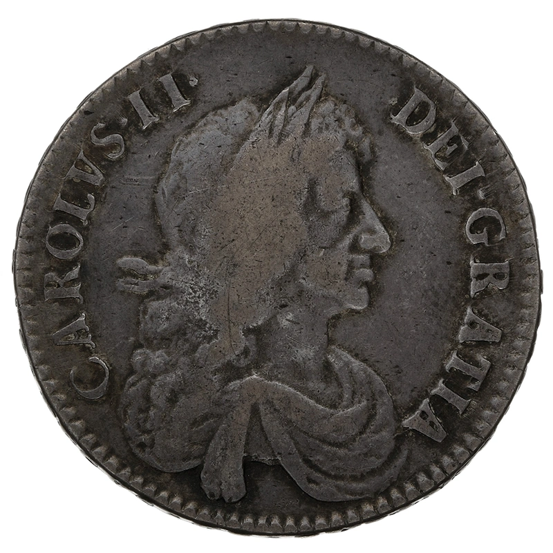1671 Silver Half Crown Coin Charles II