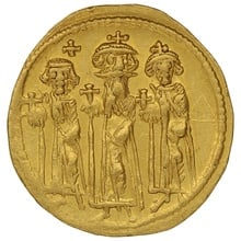 610-641 Gold Solidus Coin Heraclius Constantinople