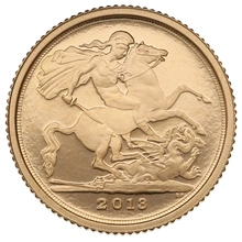 2013 Proof Gold Quarter Sovereign