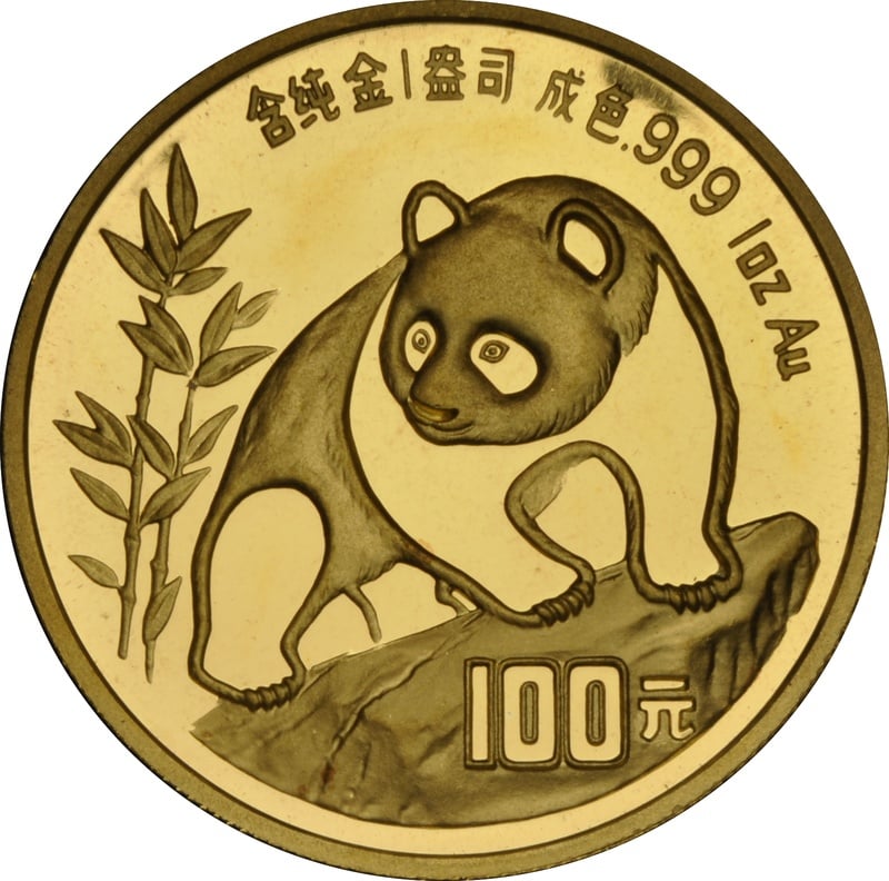 1990 1oz Chinese Panda Gold Coin