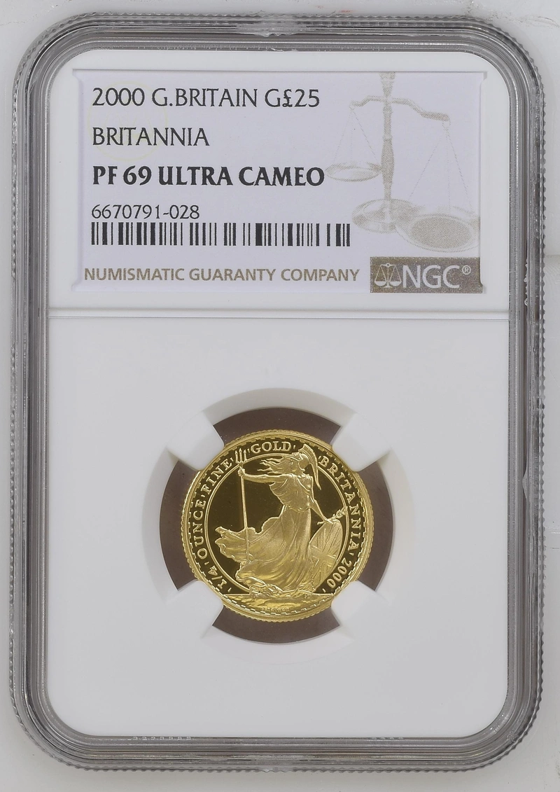2000 Proof 1/4oz Gold Britannia Coin NGC PF69