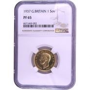 1937 Proof Gold Sovereign Coin George VI NGC PF65