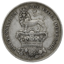 1829 Silver Shilling Coin George IV