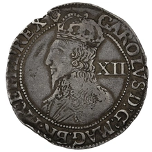 1632-1633 Silver Shilling Coin Charles I Harp