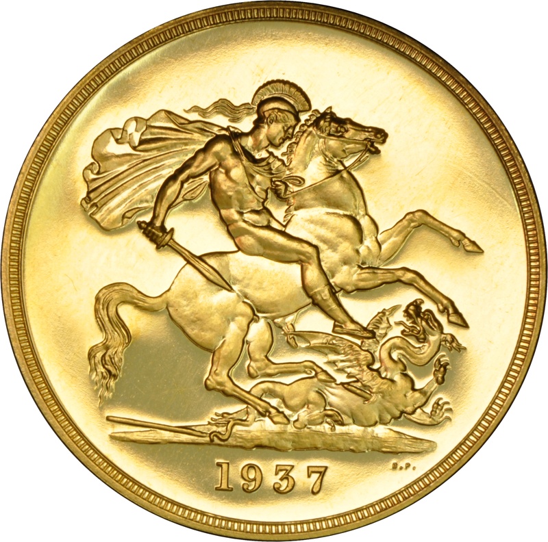 1937 George VI Gold Proof Five Pound £5 Gold Coin NGC PF63 Cameo