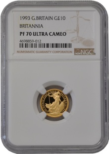 1993 Proof 1/10oz Gold Britannia Coin NGC PF70
