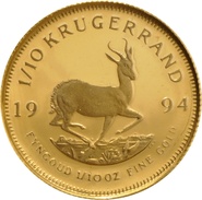 1994 Proof 1/10oz Krugerrand Gold Coin