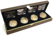 Countdown to London 2012 Gold Proof £5 Crown four coin set Boxed