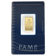 2.5g Gold Bar PAMP Rosa Minted Gift Boxed