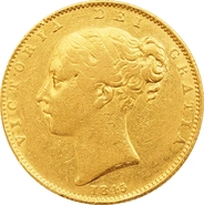 1845 Gold Sovereign Queen Victoria Young Head