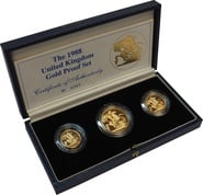 1988 Proof Gold Sovereign 3 Coin Set Boxed
