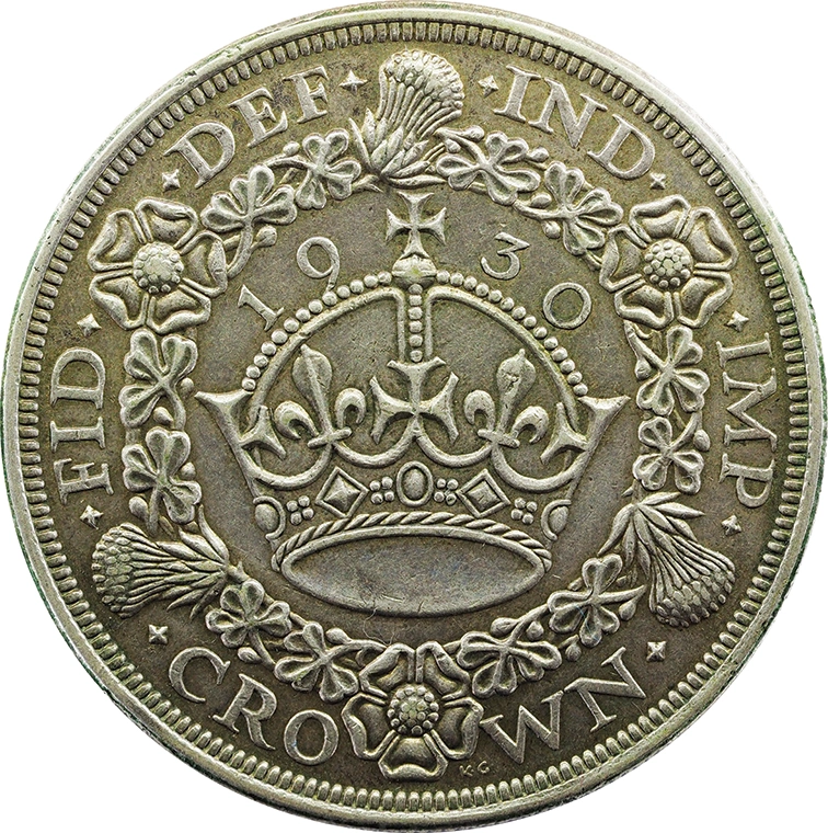1930 Proof Silver Crown Coin George V