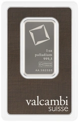 1oz Palladium Bar Valcambi