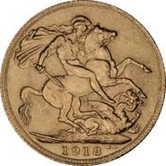 1918 Gold Sovereign Coin George V Canada NGC MS62
