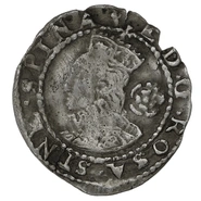 1573 Silver Three Farthings Coin Elizabeth I Acorn