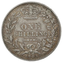 1881 Silver Shilling Coin Queen Victoria
