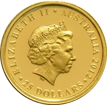 2012 H.M. Queen Elizabeth II Diamond Jubilee 1/4oz Gold Proof Coin Boxed