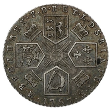 1787 Silver Sixpence Coin George III