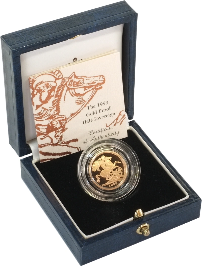 1999 Proof Gold Half Sovereign Boxed
