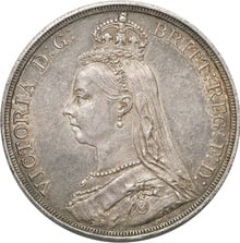 Silver Crown Coin Queen Victoria Jubilee Head Extremely Fine