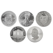 2024 1oz Silver Coin Set; Britannia, Maple, Philharmonic, Eagle, Krugerrand Gift Boxed