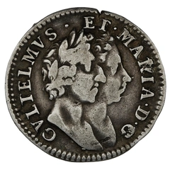 1689 Silver Groat Fourpence Coin William & Mary