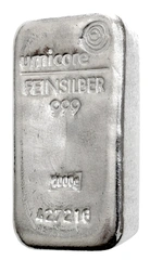 Second Hand 1kg Silver Bar Umicore