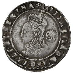 1575 Silver Sixpence Coin Elizabeth I 4th Issue Eglantine