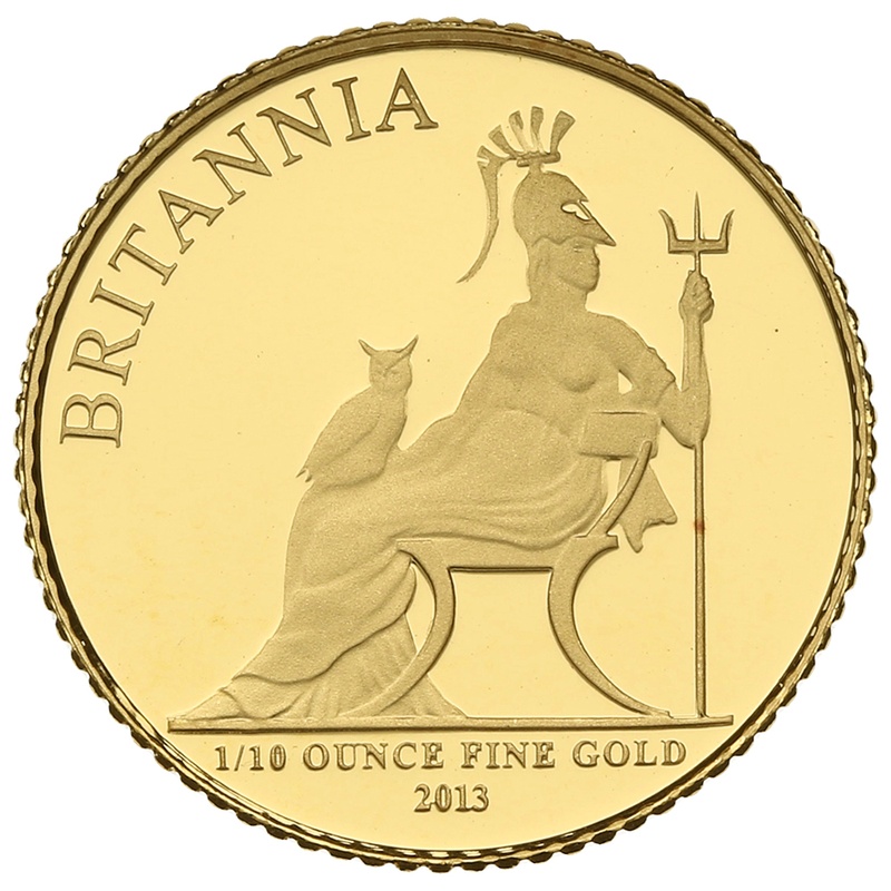 2013 Proof 1/10oz Gold Britannia Coin