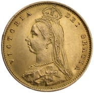Gold Half Sovereign Victoria Jubilee Head Shield Back