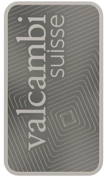 100g Platinum Bar Valcambi Minted