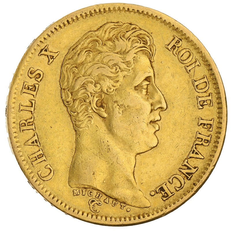 French 40 Francs Gold Coin Charles X 1824-1830