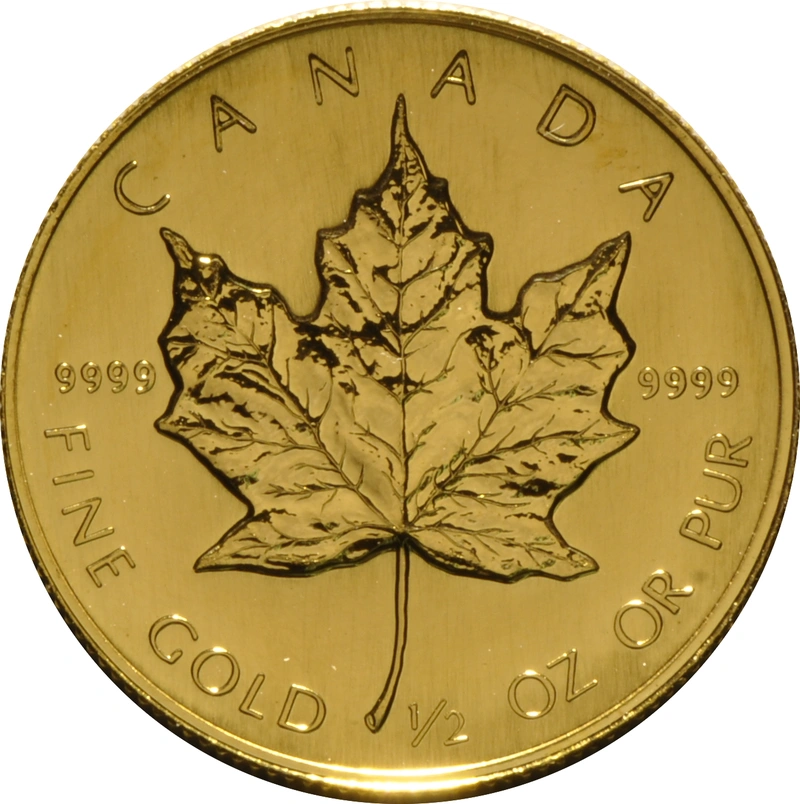 1989 1/2oz Canadian Maple Leaf Gold Coin