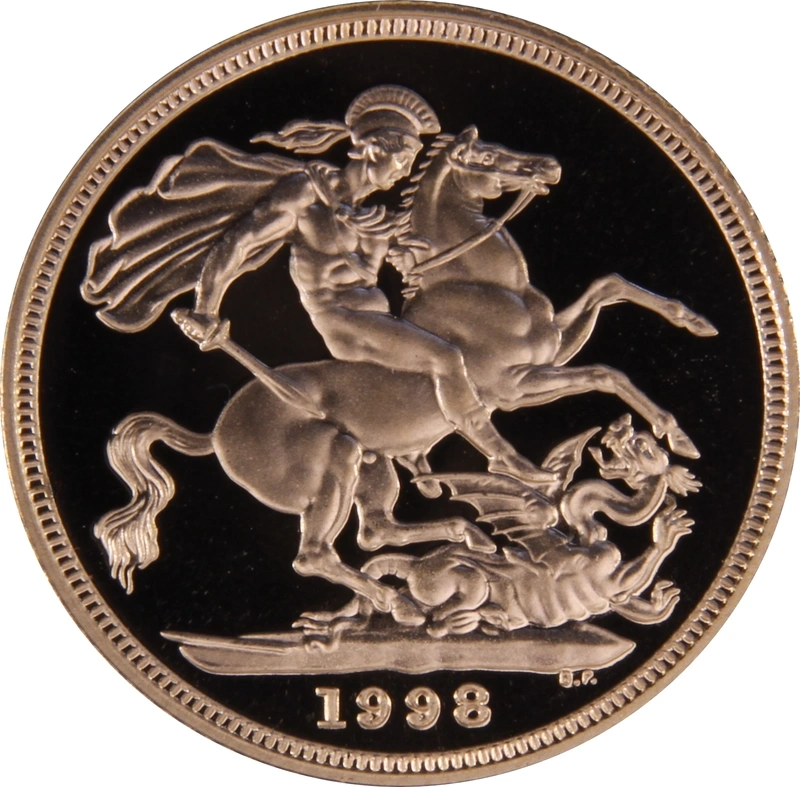 1998 Proof Gold Sovereign Coin Elizabeth II NGC PF69