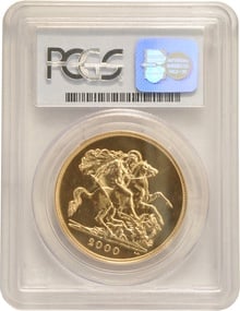 2000 Gold Crown £5 Coin  PCGS MS69