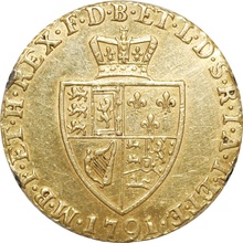 1791 Gold Half Guinea Coin George III