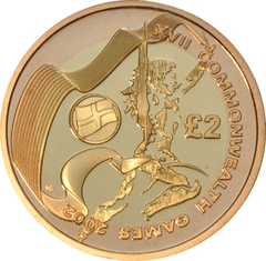 2002 Proof £2 Coin Gold Double Sovereign Commonwealth Games