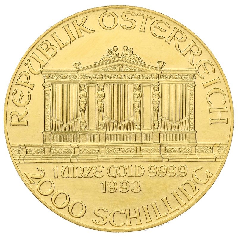 1993 Austrian Gold Philharmonic Coin 1oz