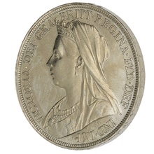 1897 Silver Crown Coin Queen Victoria LXI