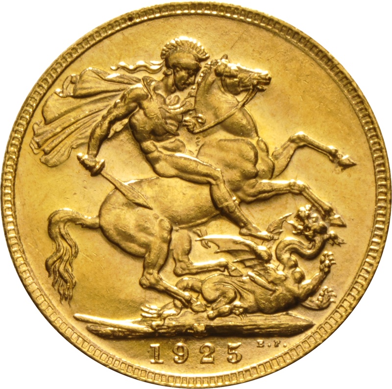 1925 Gold Sovereign Coin George V Melbourne