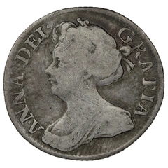 1711 Silver Sixpence Coin Queen Anne Good Very Fine