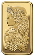 5oz Gold Bar Lady Fortuna Minted PAMP