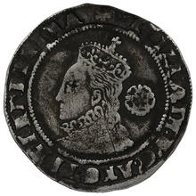 1575 Queen Elizabeth I Hammered Silver Sixpence - mm Eglantine