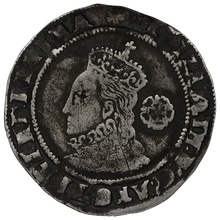 1575 Silver Sixpence Coin Queen Elizabeth I Hammered Eglantine