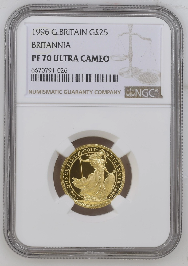1996 Proof 1/4oz Gold Britannia Coin NGC PF70