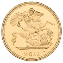 2011 Proof Gold Half Sovereign Boxed